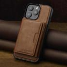 For iPhone 16 Pro LC.IMEEKE L5 Series Detachable RFID Card Bag Magsafe Phone Case(Brown) - 2