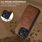 For iPhone 16 Pro LC.IMEEKE L5 Series Detachable RFID Card Bag Magsafe Phone Case(Brown) - 3