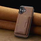 For iPhone 16 Plus LC.IMEEKE L5 Series Detachable RFID Card Bag Magsafe Phone Case(Brown) - 2