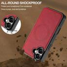 For iPhone 16 Plus LC.IMEEKE L5 Series Detachable RFID Card Bag Magsafe Phone Case(Red) - 3