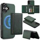 For iPhone 16 LC.IMEEKE L5 Series Detachable RFID Card Bag Magsafe Phone Case(Green) - 1