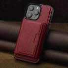 For iPhone 15 Pro Max LC.IMEEKE L5 Series Detachable RFID Card Bag Magsafe Phone Case(Red) - 2