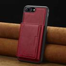 For iPhone 16e LC.IMEEKE L5 Series Detachable RFID Card Bag Magsafe Phone Case(Red) - 2