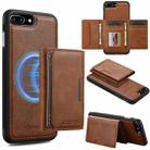 For iPhone SE 2022 / 2020 LC.IMEEKE L5 Series Detachable RFID Card Bag Magsafe Phone Case(Brown) - 1