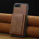 For iPhone SE 2022 / 2020 LC.IMEEKE L5 Series Detachable RFID Card Bag Magsafe Phone Case(Brown) - 2