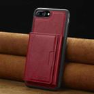 For iPhone SE 2022 / 2020 LC.IMEEKE L5 Series Detachable RFID Card Bag Magsafe Phone Case(Red) - 2