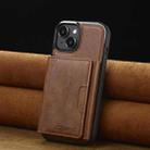 For iPhone 15 LC.IMEEKE L5 Series Detachable RFID Card Bag Magsafe Phone Case(Brown) - 2