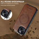 For iPhone 15 LC.IMEEKE L5 Series Detachable RFID Card Bag Magsafe Phone Case(Brown) - 3