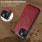 For iPhone 15 LC.IMEEKE L5 Series Detachable RFID Card Bag Magsafe Phone Case(Red) - 3