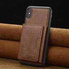 For iPhone XS / X LC.IMEEKE L5 Series Detachable RFID Card Bag Magsafe Phone Case(Brown) - 2