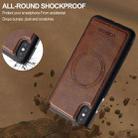 For iPhone XS / X LC.IMEEKE L5 Series Detachable RFID Card Bag Magsafe Phone Case(Brown) - 3