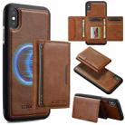 For iPhone XS Max LC.IMEEKE L5 Series Detachable RFID Card Bag Magsafe Phone Case(Brown) - 1