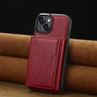 For iPhone 13 mini LC.IMEEKE L5 Series Detachable RFID Card Bag Magsafe Phone Case(Red) - 2