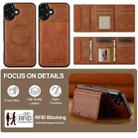 For iPhone 17 LC.IMEEKE L5 Series Detachable RFID Card Bag Magsafe Phone Case(Brown) - 2