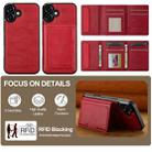 For iPhone 17 LC.IMEEKE L5 Series Detachable RFID Card Bag Magsafe Phone Case(Red) - 2