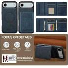 For iPhone 17 Air LC.IMEEKE L5 Series Detachable RFID Card Bag Magsafe Phone Case(Blue) - 2