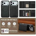 For iPhone 17 Pro LC.IMEEKE L5 Series Detachable RFID Card Bag Magsafe Phone Case(Black) - 2