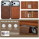 For iPhone 17 Pro LC.IMEEKE L5 Series Detachable RFID Card Bag Magsafe Phone Case(Brown) - 2