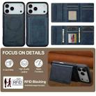 For iPhone 17 Pro LC.IMEEKE L5 Series Detachable RFID Card Bag Magsafe Phone Case(Blue) - 2