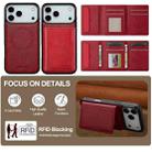 For iPhone 17 Pro LC.IMEEKE L5 Series Detachable RFID Card Bag Magsafe Phone Case(Red) - 2