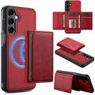 For Samsung Galaxy S24+ 5G LC.IMEEKE L5 Series Detachable RFID Card Bag Magsafe Phone Case(Red) - 1