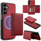 For Samsung Galaxy S23 FE 5G LC.IMEEKE L5 Series Detachable RFID Card Bag Magsafe Phone Case(Red) - 1