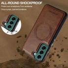 For Samsung Galaxy S21 5G LC.IMEEKE L5 Series Detachable RFID Card Bag Magsafe Phone Case(Brown) - 3