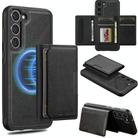 For Samsung Galaxy S25 5G LC.IMEEKE L5 Series Detachable RFID Card Bag Magsafe Phone Case(Black) - 1