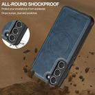 For Samsung Galaxy S25 5G LC.IMEEKE L5 Series Detachable RFID Card Bag Magsafe Phone Case(Blue) - 3