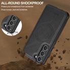 For Samsung Galaxy S25+ 5G LC.IMEEKE L5 Series Detachable RFID Card Bag Magsafe Phone Case(Black) - 3