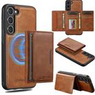 For Samsung Galaxy S25+ 5G LC.IMEEKE L5 Series Detachable RFID Card Bag Magsafe Phone Case(Brown) - 1