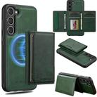 For Samsung Galaxy S25+ 5G LC.IMEEKE L5 Series Detachable RFID Card Bag Magsafe Phone Case(Green) - 1