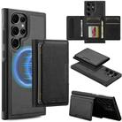 For Samsung Galaxy S25 Ultra 5G LC.IMEEKE L5 Series Detachable RFID Card Bag Magsafe Phone Case(Black) - 1