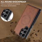 For Samsung Galaxy S25 Ultra 5G LC.IMEEKE L5 Series Detachable RFID Card Bag Magsafe Phone Case(Brown) - 3