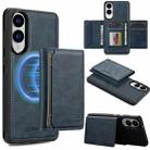 For Samsung Galaxy S25 Edge 5G LC.IMEEKE L5 Series Detachable RFID Card Bag Magsafe Phone Case(Blue) - 1