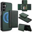 For Samsung Galaxy A15 5G / 4G LC.IMEEKE L5 Series Detachable RFID Card Bag Magsafe Phone Case(Green) - 1