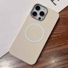 For iPhone 12 Pro Leather Texture Design MagSafe Full Coverage Phone Case(White) - 1