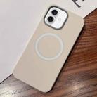 For iPhone 16 Leather Texture Design MagSafe Full Coverage Phone Case(White) - 1