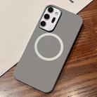 For Samsung Galaxy Note20 Ultra Leather Texture Design MagSafe Full Coverage Phone Case(Grey) - 1