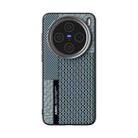 For vivo X200 ABEEL 6D Micro Relief MagSafe Magnetic Phone Case(Carbon Fiber Blue) - 2
