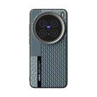 For vivo X200 Pro ABEEL 6D Micro Relief MagSafe Magnetic Phone Case(Carbon Fiber Blue) - 2