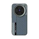 For vivo X200 Pro mini ABEEL 6D Micro Relief MagSafe Magnetic Phone Case(Carbon Fiber Blue) - 2