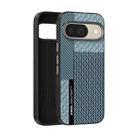 For Google Pixel 9 / 9 Pro ABEEL 6D Micro Relief MagSafe Magnetic Phone Case(Carbon Fiber Blue) - 1