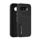 For Google Pixel 9a ABEEL 6D Micro Relief MagSafe Magnetic Phone Case(Carbon Fiber Black) - 1