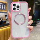 For iPhone 13 Pro Max 3 in 1 Airbag CD Texture MagSafe Phone Case(Pink) - 1
