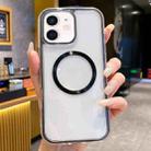 For iPhone 11 3 in 1 Airbag CD Texture MagSafe Phone Case(Black) - 1