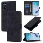 For Cubot P50 Skin-feel Embossed Leather Phone Case(Black) - 1