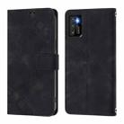 For Cubot P50 Skin-feel Embossed Leather Phone Case(Black) - 3