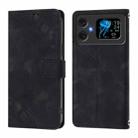 For Cubot A20 Skin-feel Embossed Leather Phone Case(Black) - 2