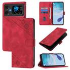 For Cubot A20 Skin-feel Embossed Leather Phone Case(Red) - 1